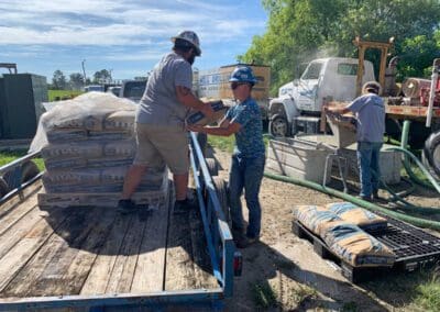 Third generation of bronco boys, cementing a well casing